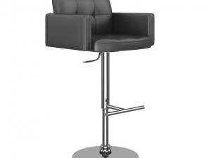 leather hocker chair 2 3D Model