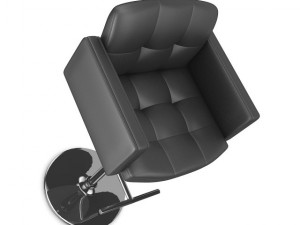 leather hocker chair 2 3Dモデル
