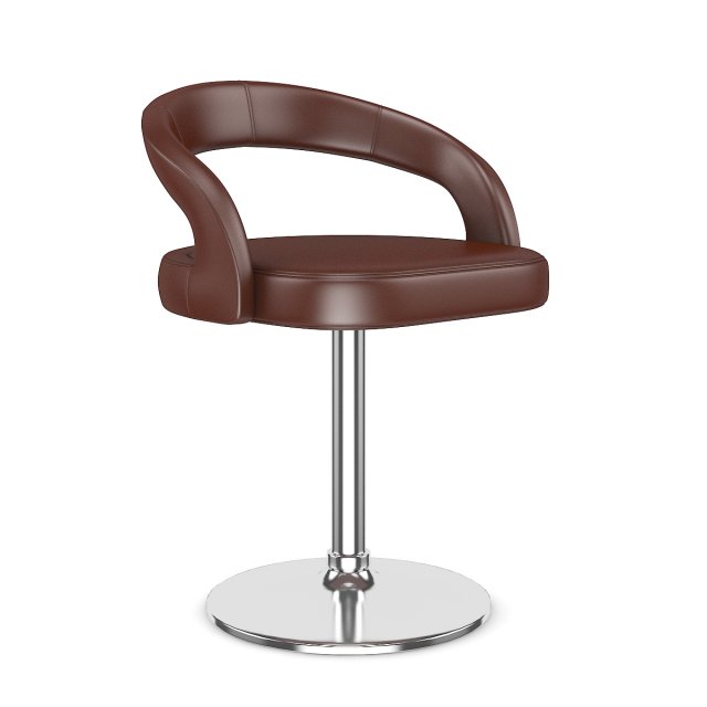 leather hocker chair 3 3D Модель .c4d .max .obj .3ds .fbx .stl .blend