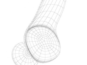 white plastic chair 3D Modell