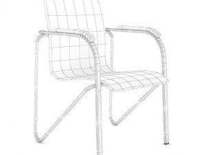 chromewood chair 3D Model