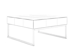 white coffee table 1 3D Model