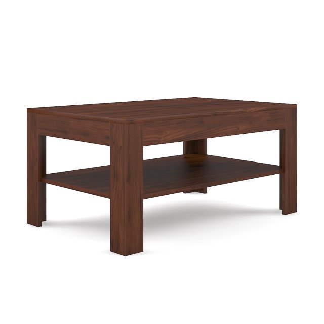 wooden coffee table 1 3D Модель .c4d .max .obj .3ds .fbx .stl .blend 