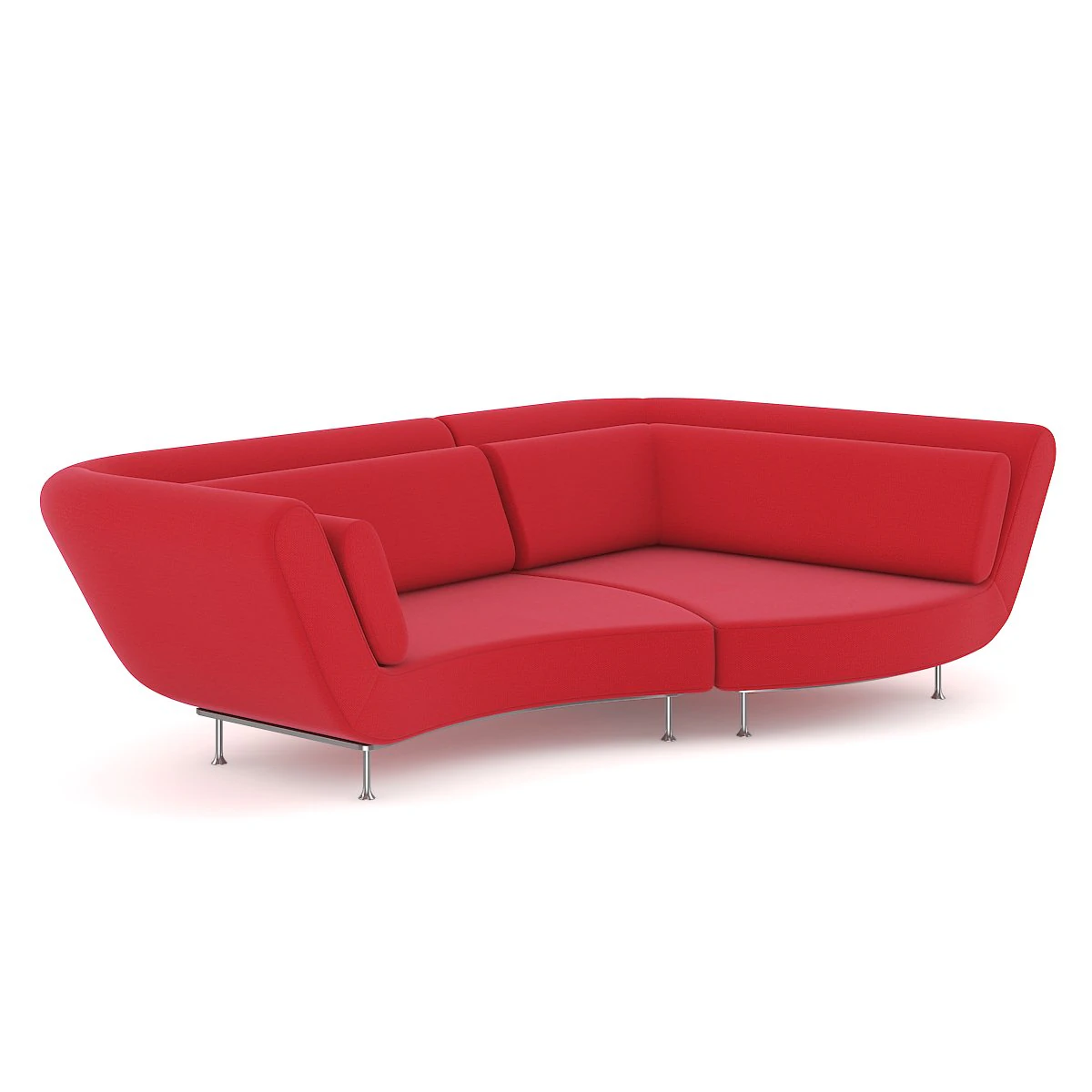 red sofa 3D Model .c4d .max .obj .3ds .fbx .stl .blend 