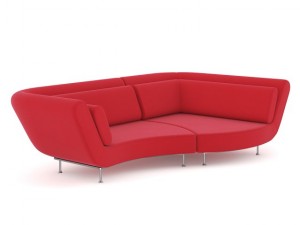 red sofa 3D Model