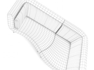 red sofa Modèle 3D