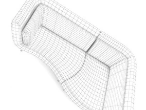 red sofa 3D Model