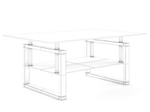 table basse en verre 2 Modèle 3D