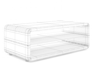 white coffee table 2 3D 모델