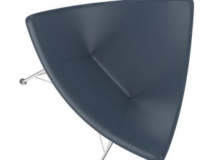 black leather chair 1 3Dモデル