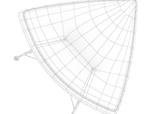 black leather chair 1 3D Model
