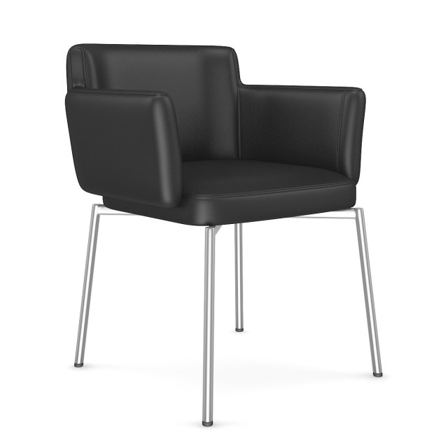 black leather chair 2 Modelo 3D .c4d .max .obj .3ds .fbx .stl .blend 