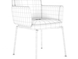 black leather chair 2 Modelo 3D