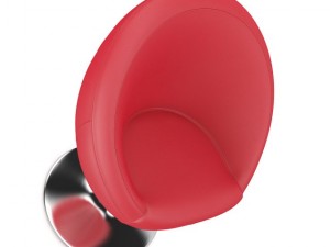red leather swivel chair 3D Model