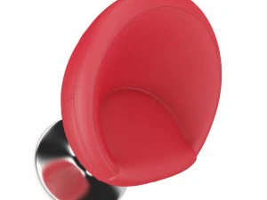 red leather swivel chair 3D Model