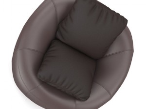 brown leather swivel chair 3Dモデル