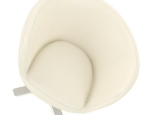 white leather swivel chair 3D 모델
