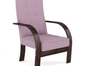 pink wooden chair 3D-Modell