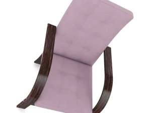 pink wooden chair 3D Model