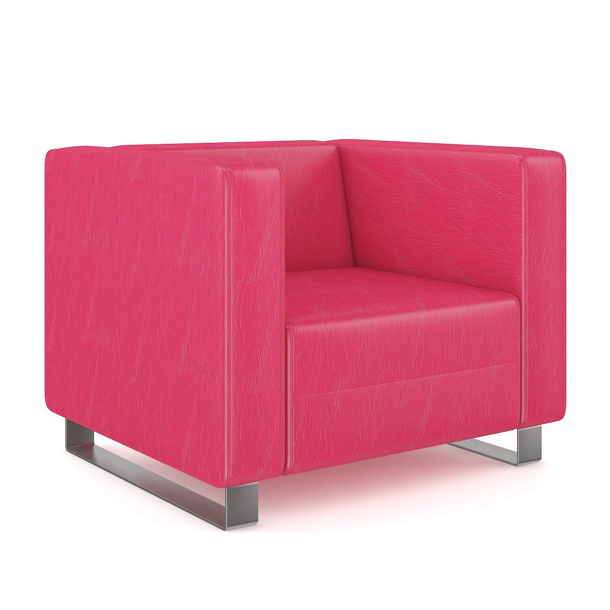 red leather armchair 3D Model .c4d .max .obj .3ds .fbx .stl .blend 