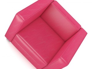 red leather armchair 3D Модель