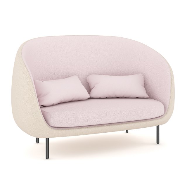 pink sofa with pillows 3D Model .c4d .max .obj .3ds .fbx .stl .blend 