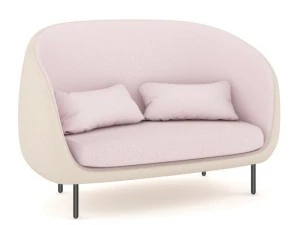 Rosa Sofa mit Kissen 3D Modell