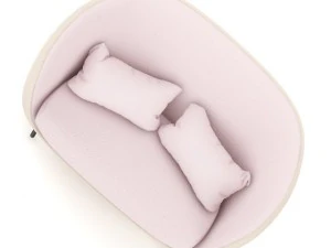 pink sofa with pillows 3D Model