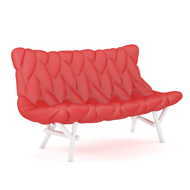 red modern sofa 3D 모델 .c4d .max .obj .3ds .fbx .stl .blend 