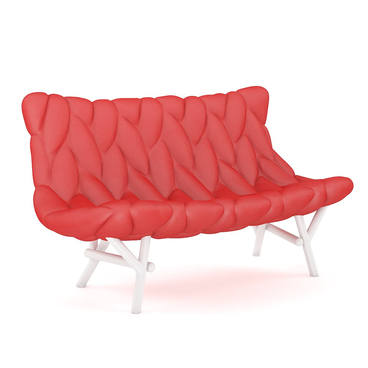 red modern sofa 3D Model .c4d .max .obj .3ds .fbx .stl .blend 