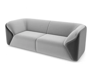 sofa abu-abu hitam Model 3D