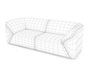blackgrey sofa 3D Model