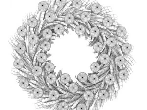 christmas wreath 1 3D Model