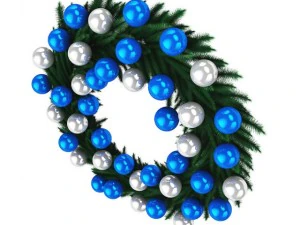 christmas wreath 1 3D Model