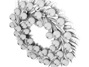 christmas wreath 1 3D Model