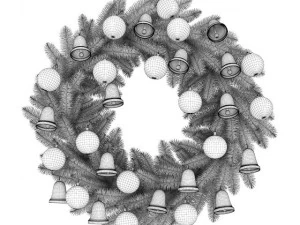 christmas wreath 2 3D Model
