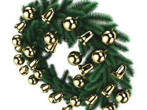 christmas wreath 2 3D Model