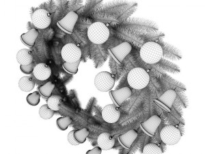 christmas wreath 2 Modelo 3D