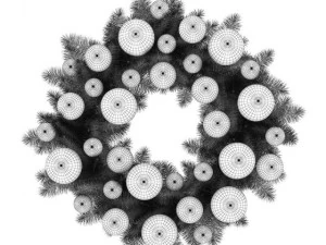 christmas wreath 3 3D Model