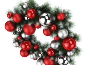 christmas wreath 3 3D Model