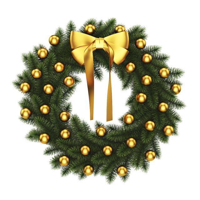 christmas wreath 4 3Dモデル .c4d .max .obj .3ds .fbx .stl .blend 