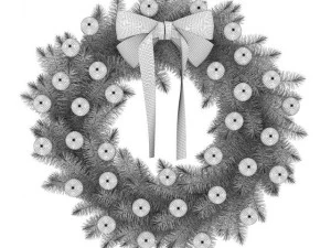 christmas wreath 4 3D Model