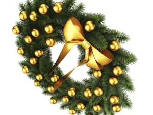 christmas wreath 4 3D Model