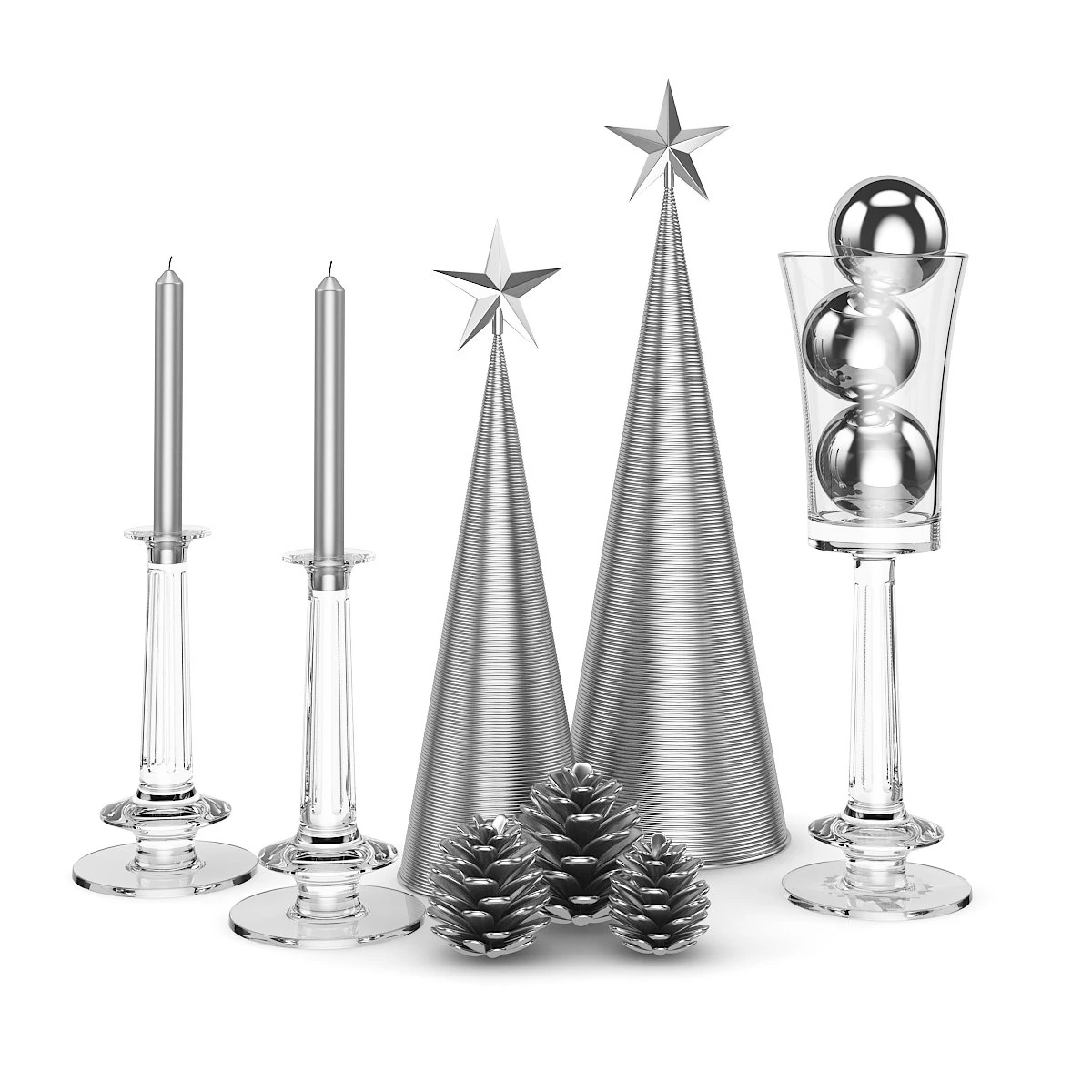 christmas table decoration 9 3D Model .c4d .max .obj .3ds .fbx .stl .blend