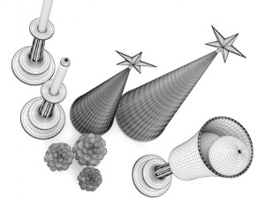 christmas table decoration 9 3D Model