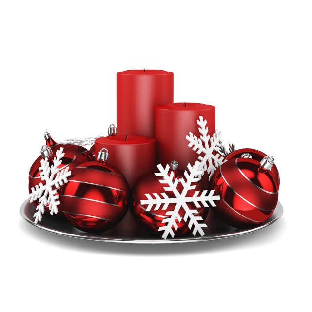 christmas table decoration 6 Model 3D .c4d .max .obj .3ds .fbx .stl .blend 