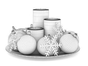 christmas table decoration 6 Model 3D