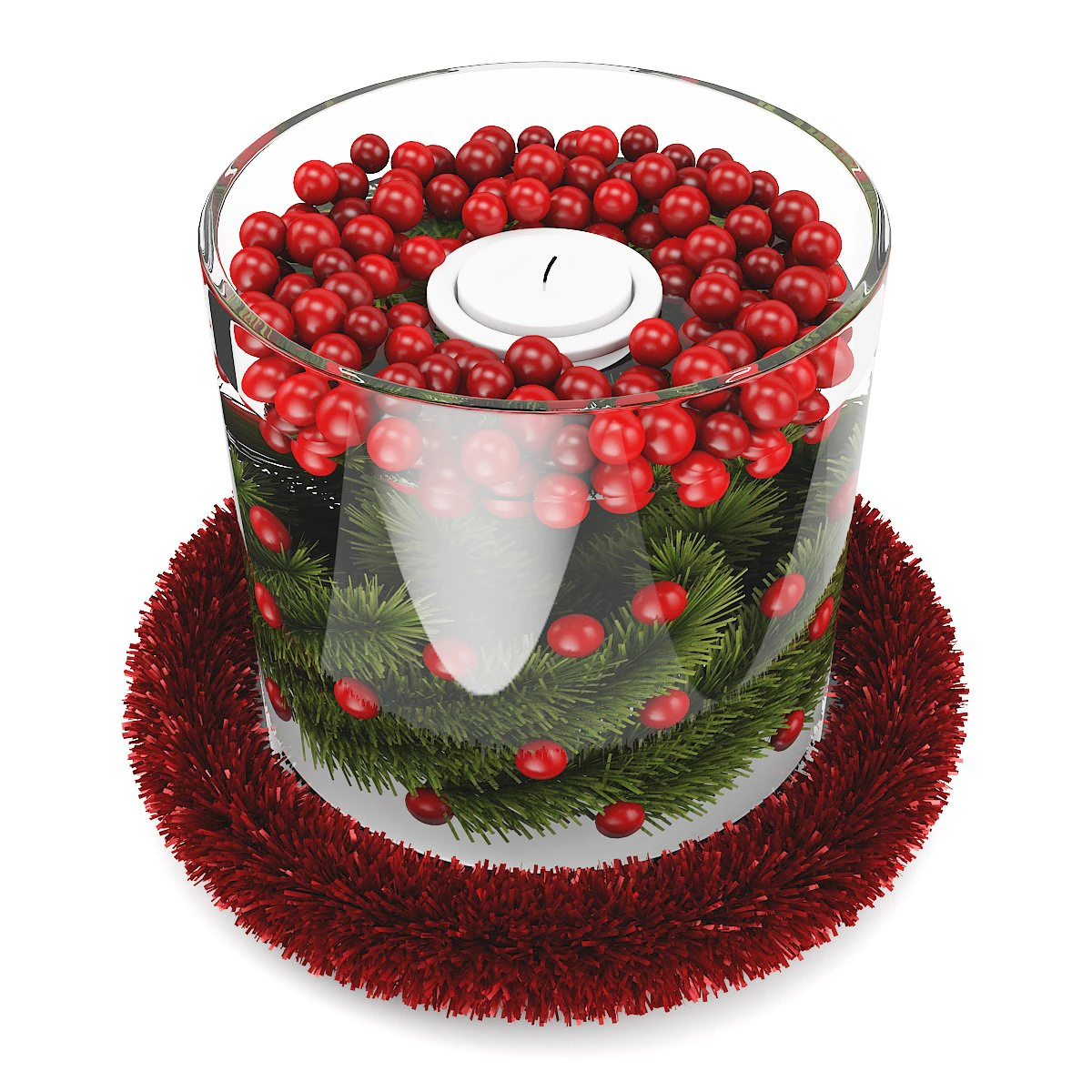 christmas table decoration 3 3D Model .c4d .max .obj .3ds .fbx .stl .blend 