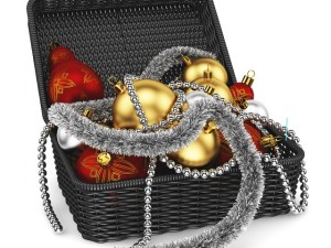 box of christmas decorations 1 Modèle 3D