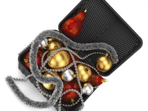 box of christmas decorations 1 3D Model
